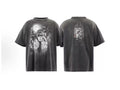 Saint Michael Portrait Graphic Vintage  T-Shirt - Black