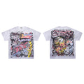 Majestik Fearless Chaos Graffiti Abstract Vintage Washed Oversized Graphic Tee