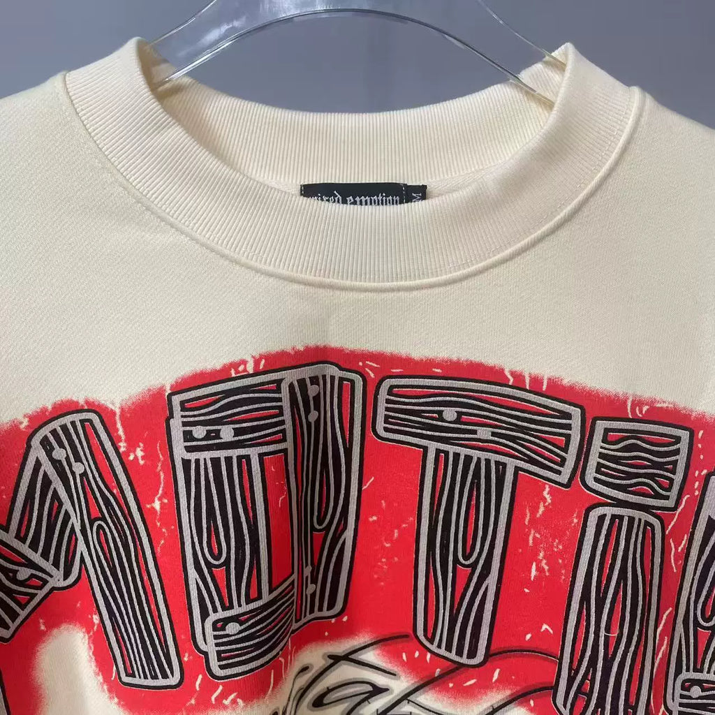 Mixed EMOTION Retro Art Club Graphic Crewneck Sweatshirt