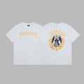 Revenge Yellow Arch Logo & Religious Angel Graphic Short Sleeve T-Shirt (White)