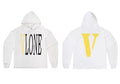 Vlone Classic Logo Graphic Hoodie - White/Yellow