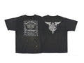 Saint Michael "SAINTHOOD" Box Label & Winged Back Vintage T-Shirt - Black