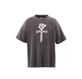 Saint Michael Fist & Sword Logo Vintage T-Shirt - Black