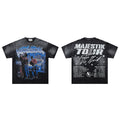 Majestik Tour Live Free Or Die Hard City Graffiti Vintage Washed Oversized Graphic Tee