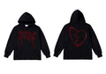 Vlone x Revenge Collaboration Graphic Hoodie - Black/Red