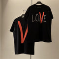 Vlone Hand-Drawn "LONE" Graphic T-Shirt - Black/Red
