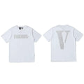 Vlone All-Over Text Grid "FRIENDS-" Graphic T-Shirt - White