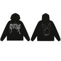 Revenge x Playboy Rhinestone / Outline Bunny Arch Logo Pullover Hoodie Black