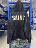 Saint Michael Back Bold "SAINT" Logo Hoodie - Black