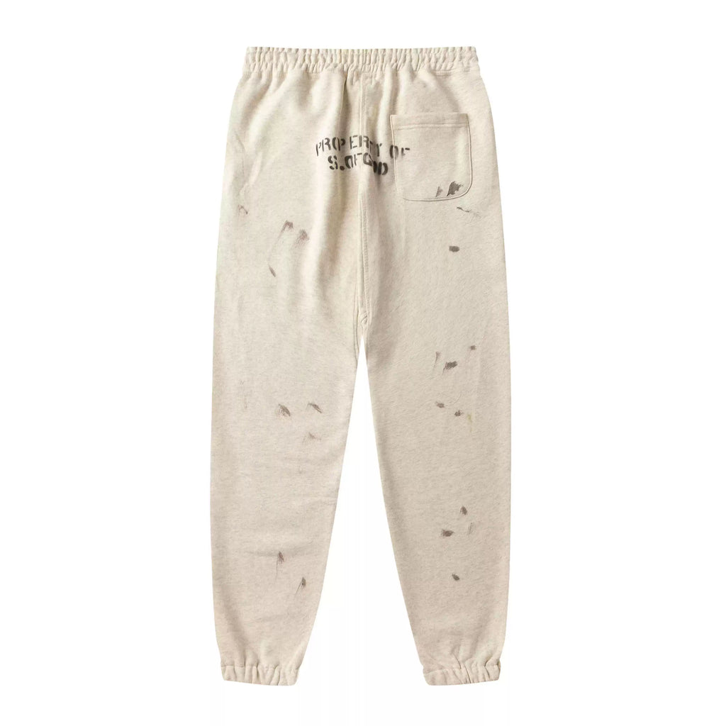Saint Michael Distressed Graphic Sweatpants - Off-White