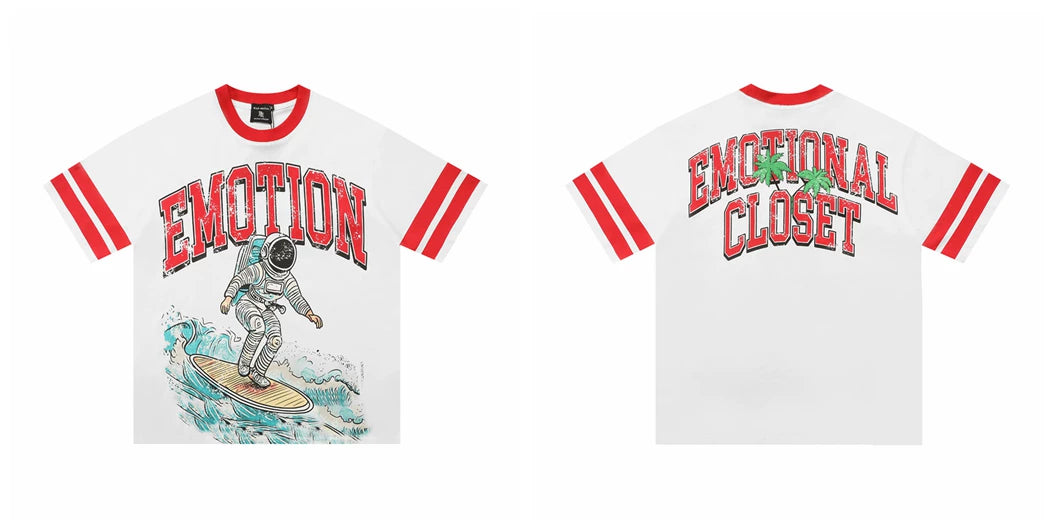 Mixed EMOTION Astronaut Surfer Emotional Closet Ringer Tee