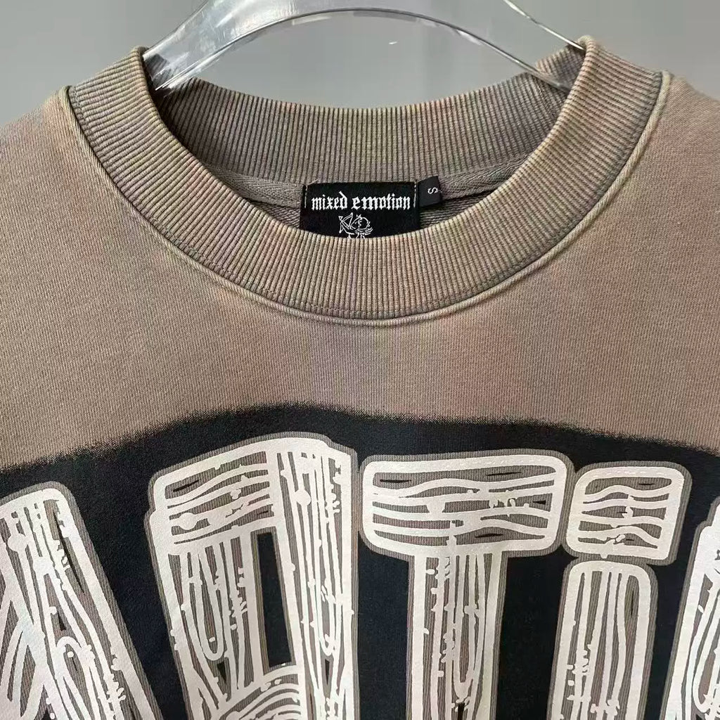 Mixed EMOTION Graffiti City Art Crewneck Sweatshirt