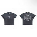 West Coast Choppers Iron Cross Back Logo Tee - Vintage Black