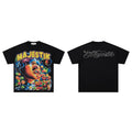 Majestik Space Lady Colorful Cereal Rings Cosmic Vintage Black Oversized Graphic Tee