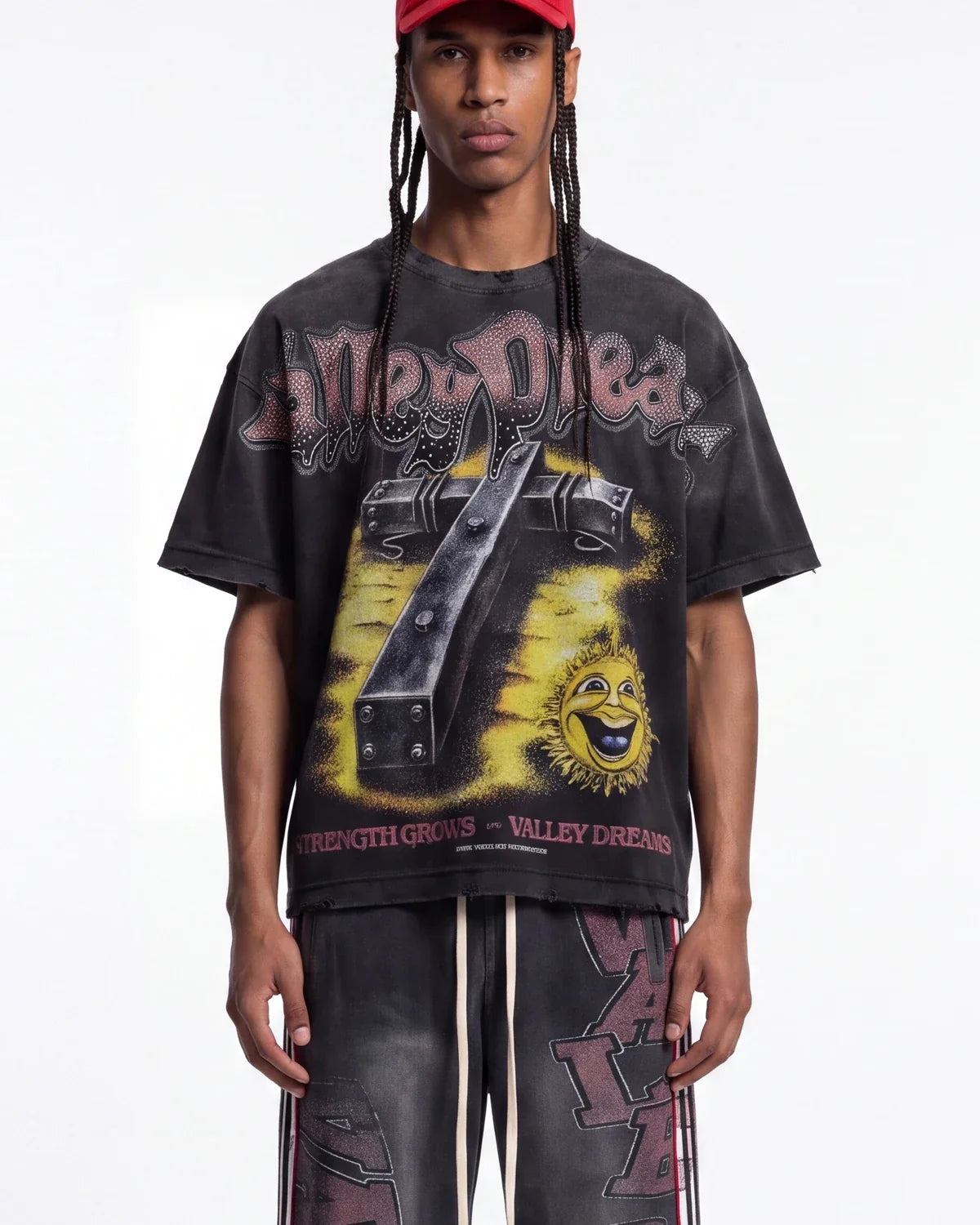Vale Forever Iron Cross Bling Tee Black
